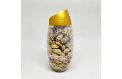 China Small Candy Nut Food Grade PET Plastic Packing Jar With Pop Top Lid supplier