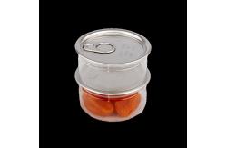 China Transparent PET Plastic Storage Jam Packaging Jar With Aluminum Lid supplier