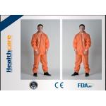 PP/SMS/MF Disposable Protective Coveralls Chemical Resistant With Hood And Elastic Cuff for sale