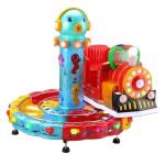 Amusement Park Arcade Carousel Kiddie Ride With Rail Trackless Train for sale