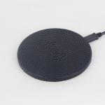 Qi 10W Fast Wireless Charging Pad Premium PU Leather Inductive for sale