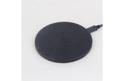 China Qi 10W Fast Wireless Charging Pad Premium PU Leather Inductive supplier
