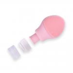 Pink Facial Cleansing Brush Silicone Electric Facial Cleanser for sale