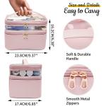 Multi-functional and waterproof  Double Layer Large Makeup Organizer Bag Toiletry Bag