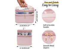 China Multi-functional and waterproof  Double Layer Large Makeup Organizer Bag Toiletry Bag supplier