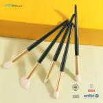 Eyeshadow Brush Set 5Pcs Green Plastic Handle Eye Brushes Portable Nasal Shadow