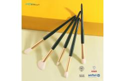 China Eyeshadow Brush Set 5Pcs Green Plastic Handle Eye Brushes Portable Nasal Shadow supplier