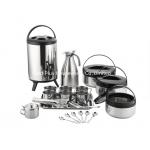 21pcs Picnic tools milk tea thermos bucket keep food warm pot liquid nitrogen tank kettle & water cup set for sale