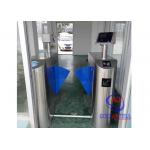 Stainless Steel Automatic Flap Barrier Turnstile High Speed Rfid With Fingerprint Readers for sale