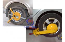 China Manual Car Wheel Clamp , yellow Anti - theft parking wheel lock With 2 Keys supplier