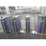 Professional Automatic Flap Turnstiles Gates Stainless Steel 304 For 3 Meter Long Entrance for sale