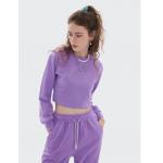 100% Cotton Plain Crew Neck Sweatshirt Ladies Crop Sweatshirts for sale