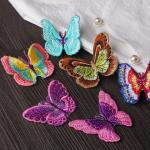 Small Butterfly Iron On Embroidered Applique Patches Cloth Badge For Clothes Customized for sale