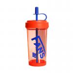 500ml Shatterproof Plastic Coffee Tumbler Cup With Lid And Reusable Straw for sale