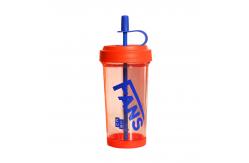 China 500ml Shatterproof Plastic Coffee Tumbler Cup With Lid And Reusable Straw supplier