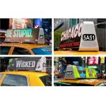 P5 Double Sided Car Top Advertising Signs , Taxi Cab Roof Signs Wireless 3G/Wifi for sale