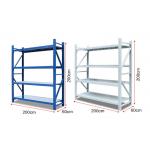 Durable 4 Layers Light Duty Racking , Warehouse Storage Racks High Capacity