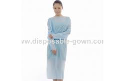 China Hospital Long Sleeve Disposable CPE Gown With Thumb Cuff supplier