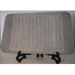 32x25cm Stone Grill Plates , Rectangular Stone Cooking Plate With Groove for sale