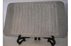 China 32x25cm Stone Grill Plates , Rectangular Stone Cooking Plate With Groove supplier