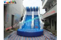 China Outdoor Inflatable Water Slides With Slide Pool , Inflatable Sport Games supplier