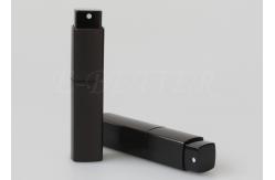 China Empty Square Black Twist And Spritz Atomiser 10 Ml Elegant Food Packaging supplier