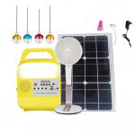 Mini Portable 3pcs Saving Solar Charged Lighting System 3W Energy Panel LED for sale