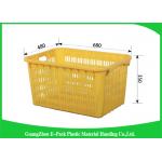 Standard Size Warehouse Plastic Food Crates For Supermarkets Light Storage for sale
