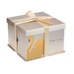 Delicate Cake Paper Box Packaging With Ribbon And Customized Picture for sale