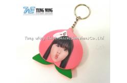 China Cute Pink Peach Shaped Musical Keyring Custom Talking Keychain supplier