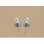Aluminum Matt Silver Glass Oil Dropper 20 / 400 With White Silicone Teat for sale