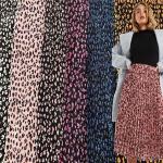 Medium Weight 150cm Polyester Pleated Crepe Fabric Leopard Printed Fabric for sale