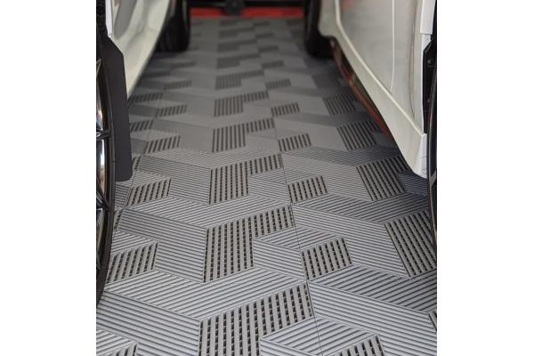 Heavy Duty 3D Garage Floor Tiles with Interlocking System