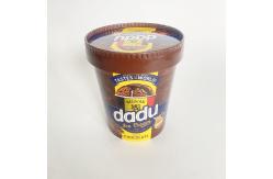 China Disposable Ice Cream Paper Cup With Lid 17 Ounce 520ml Single Wall Container supplier