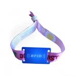 Customized NFC Festival Wristband Fabric 13.56MHz RFID Access Control Wristbands