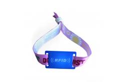 China Customized NFC Festival Wristband Fabric 13.56MHz RFID Access Control Wristbands supplier
