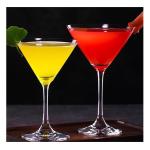 Hand Blown Clear Cocktail Glass Crystal 10 Oz For Martini Drinking