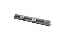China Aluminum Embedded Wall Movable Power Rail System Desktop Electrical Outlet Panel supplier