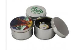 China CMYK Round Badge Tin Box Packaging Chocolate Cookie Metal Can Cartoon Pattern supplier