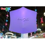 1 Meter LED Hanging Inflatable Cube Balloon With 16 Colors for sale
