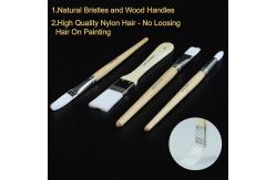 China 24 Pieces Art Brushes Set Wooden Handles Paint Brushes With Canvas Brush Case supplier