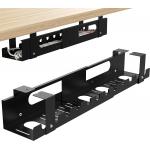 Large Under Table Cable Management Tray Adjustable Cord Wire Organizer for Standing Desk for sale
