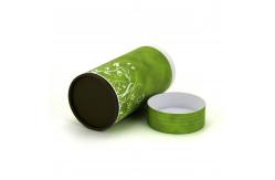 China Green Round Whole Paper Tube Packaging For Tea Packaging supplier
