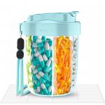 Black Beige and Pink Portable Pill Organizer for Food Contact with RN2878121 ID and PE Material for sale