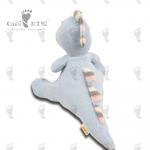 Child Friendly Soft Plush Toy Stuffed Grey Dinosaur Plush 28 X 32cm