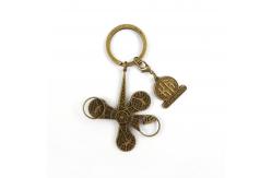 China Custom Antique Copper Spinning Keychain Unique Keepsake for Enthusiasts supplier