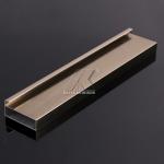 Gold Anodized Aluminium Profile Kitchen , Aluminum Wardrobe Frame Impact Resistance for sale