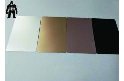 China Plain Silver Anodized Engraved Aluminium Business Cards 85x54mm supplier