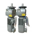 Iron Casting coaxial Inline Helical Bevel Gear Unit Motor 14rpm-280rpm