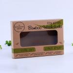 Kraft paper handmade soap packaging box with pvc window for sale